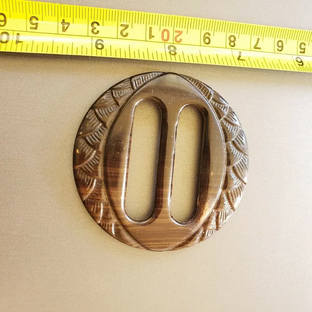Early Molded Plastic Belt / Sash Buckle 1930s Vintage Accessory acc-‎